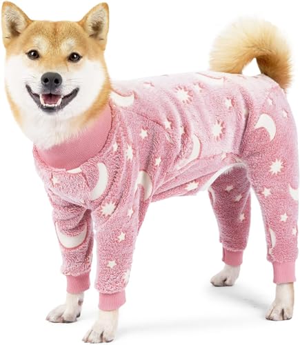Hunde-Pyjama, superweiches Flanell, warm, für den Winter, dehnbar und atmungsaktiv, für mittelgroße oder große Hunde bei kaltem Wetter, Größe 3XL, B von WYOERN