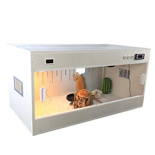 Haustier-Futterbox, PVC-Vivarium-Box, Reptilien-Lebensraum, Schlange, Eidechse, Schildkrötenkäfig, Transportbox, Heimtierhandlung, Box, Katze, Hund, Haustierhaus (braun, 80 x 40 x 40 cm) von WYRMB