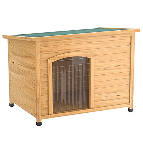 Hölzerne Hundebox, langlebige, Winddichte Haustierhüttenabdeckung für Hundeboxen im Innen- und Außenbereich, Schutz für Haustierboxen von WYRMB
