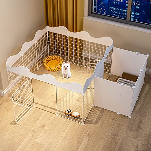 Hundelaufstall – Hundegehege für den Innenbereich, Katzenlaufstall, Metall-Laufstall für Haustiere, Zelt, Käfig, Zwinger, faltbarer Zaun für Hunde, DIY-Metalldraht-Hofzaun mit Tür und Zwinger (weiß 16 Hundelaufstall – Hundegehege für den Innenbereich, Katzenlaufstall, Metall-Laufstall für Haustiere, Zelt, Käfig, Zwinger, faltbarer Zaun für Hunde, DIY-Metalldraht-Hofzaun mit Tür und Zwinger (weiß 16 von WYRMB