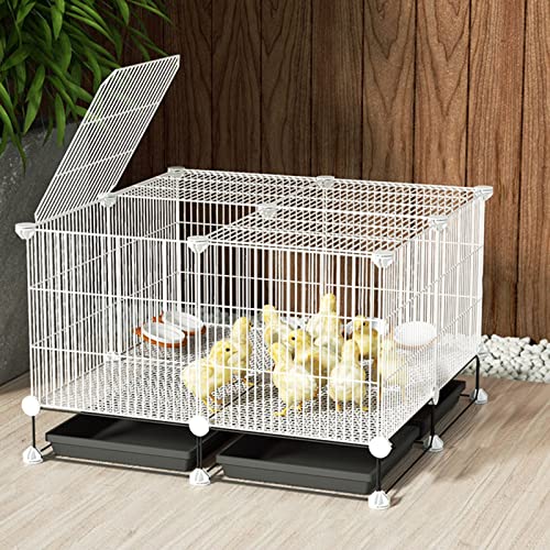 Kaninchenkäfig – Haustier-Kaninchen-Hühner-Laufstall, Kleintier-Laufstall, tragbarer Metalldrahtzaun für den Innenbereich für kleine Meerschweinchen, Kaninchen, Zwinger, Käfigzaun, DIY-Design, Hühners Kaninchenkäfig – Haustier-Kaninchen-Hühner-Laufstall, Kleintier-Laufstall, tragbarer Metalldrahtzaun für den Innenbereich für kleine Meerschweinchen, Kaninchen, Zwinger, Käfigzaun, DIY-Design, Hühners von WYRMB