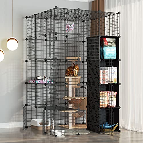 Katzenlaufstall – Katzenkäfig, Hundekäfige, Haustierkäfige für Katzen, selbstgemachter Laufstall für Haustiere, Laufstall, Zaun, Käfig mit Tür für kleine Haustiere, Kaninchen, Igel, Katzen, Meerschwei Katzenlaufstall – Katzenkäfig, Hundekäfige, Haustierkäfige für Katzen, selbstgemachter Laufstall für Haustiere, Laufstall, Zaun, Käfig mit Tür für kleine Haustiere, Kaninchen, Igel, Katzen, Meerschwei von WYRMB