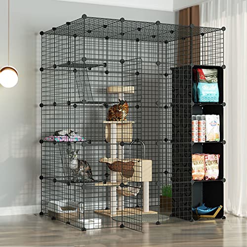 Katzenlaufstall – Katzenkäfig, Hundekäfige, Haustierkäfige für Katzen, selbstgemachter Laufstall für Haustiere, Laufstall, Zaun, Käfig mit Tür für kleine Haustiere, Kaninchen, Igel, Katzen, Meerschwei Katzenlaufstall – Katzenkäfig, Hundekäfige, Haustierkäfige für Katzen, selbstgemachter Laufstall für Haustiere, Laufstall, Zaun, Käfig mit Tür für kleine Haustiere, Kaninchen, Igel, Katzen, Meerschwei von WYRMB