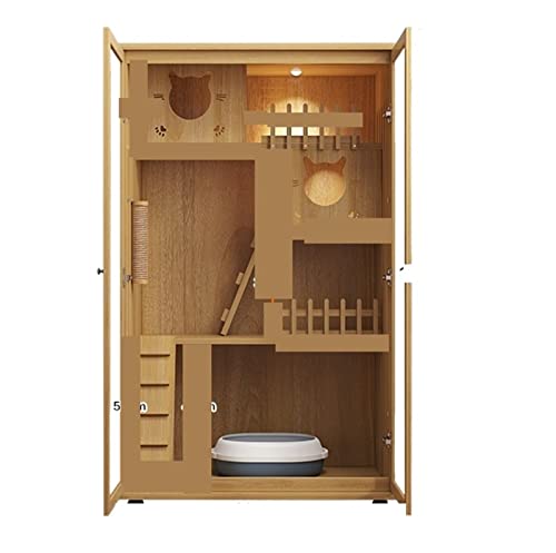 Katzenvilla, Katzenkäfig, ökologische Katzenvilla, übergroßer Katzenkäfig, Katzenhaus aus Holz, Katzenstreu, geschlossen, abwischbares Katzenhaus, Katzenwohnung Katzenvilla, Katzenkäfig, ökologische Katzenvilla, übergroßer Katzenkäfig, Katzenhaus aus Holz, Katzenstreu, geschlossen, abwischbares Katzenhaus, Katzenwohnung von WYRMB