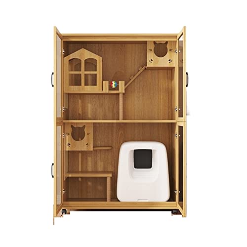Katzenvilla, Katzenkäfig, ökologische Katzenvilla, übergroßer Katzenkäfig, Katzenhaus aus Holz, Katzenstreu, geschlossen, abwischbares Katzenhaus, Katzenwohnung Katzenvilla, Katzenkäfig, ökologische Katzenvilla, übergroßer Katzenkäfig, Katzenhaus aus Holz, Katzenstreu, geschlossen, abwischbares Katzenhaus, Katzenwohnung von WYRMB