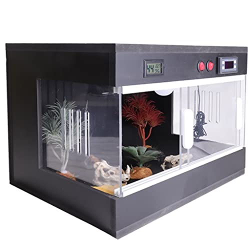 PVC-Vivarium-Box, Reptilien-Lebensraum, Schlange, Eidechse, Schildkrötenkäfig, Transportbox, beheizter Inkubator für Haustiere, Heimtierhandlung, Box für Katzen, Hunde, Haustierhaus (schwarz, 50 x 30 PVC-Vivarium-Box, Reptilien-Lebensraum, Schlange, Eidechse, Schildkrötenkäfig, Transportbox, beheizter Inkubator für Haustiere, Heimtierhandlung, Box für Katzen, Hunde, Haustierhaus (schwarz, 50 x 30 von WYRMB