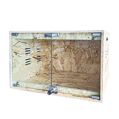 Terrarien Vivarium Box Holz Reptilien Lebensraum Schlange Eidechse Schildkröte Käfig Transportbox Home Pet Shop Box Katze Hund Haustierhaus (Braun 100 * 40 * 40cm) von WYRMB