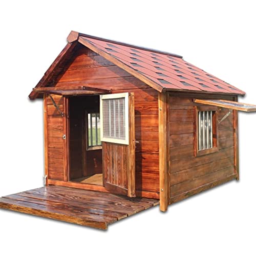 Zwinger für den Außenbereich, Hundehütte aus Holz, groß, wasserdicht, waschbar, für den Innenbereich, für Katzen, Meerschweinchen, Welpen, leicht zu reinigen, Geschenk-Hundehütten (braun, 110 x 80 x 8 Zwinger für den Außenbereich, Hundehütte aus Holz, groß, wasserdicht, waschbar, für den Innenbereich, für Katzen, Meerschweinchen, Welpen, leicht zu reinigen, Geschenk-Hundehütten (braun, 110 x 80 x 8 von WYRMB