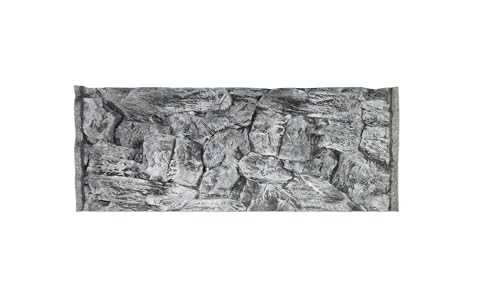 WYSKONT Aquarium Rückwand 3D Santorini - Aquarium Hintergrund - Aquarium Zubehoer - Hintergrund - Aquarium Deko - 97x36 cm für Aquarium 100x40 cm - graue Farbe - Aquarium Groß von WYSKONT