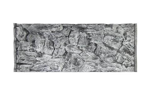 WYSKONT Aquarium Rückwand 3D Santorini - Aquarium Hintergrund - Aquarium Zubehoer - Hintergrund - Aquarium Deko - 117x45 cm - graue Farbe - Aquarium Groß von WYSKONT