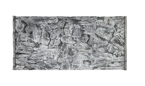 WYSKONT Aquarium Rückwand 3D Santorini - Aquarium Hintergrund - Aquarium Zubehoer - Hintergrund - Aquarium Deko - 117x54 cm für Aquarium 120x60 cm - graue Farbe - Aquarium Groß von WYSKONT