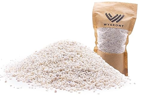 WYSKONT Dolomit-Körnung für Aquarien 2 kg – Natursubstrat und Dekoration für Aquarien – geeignet für Malawi- und Tanganyika-Biotypen – sicher für lebende Organismen – Creme-Körnung 1-3 mm von WYSKONT
