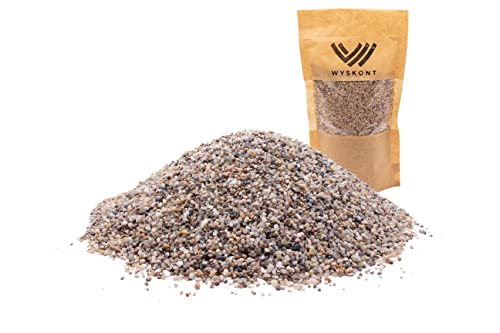 WYSKONT Aquarium Kies - Aquariumsand 1 kg- Aquarium Deko - Kieselsteine - Zierkies - Flusskies - Deko Sand - Kieselsteine Garten - Aquarium Bodengrund - Terrarium Sand - Aquariensand 1-3 mm von WYSKONT