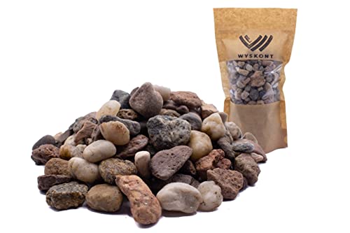 WYSKONT Aquarium Kies - Aquariumsand 1 kg- Aquarium Deko - Kieselsteine - Zierkies - Flusskies - Deko Sand - Kieselsteine Garten - Aquarium Bodengrund - Terrarium Sand - Aquariensand 10–20 mm von WYSKONT