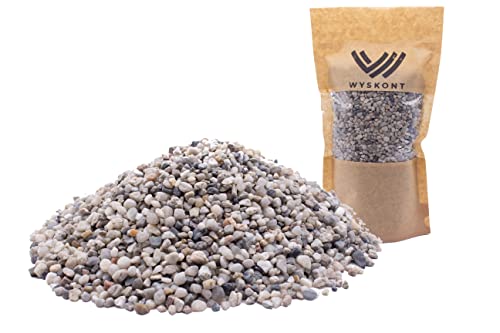 WYSKONT Aquarium Kies - Aquariumsand 1 kg - Aquarium Deko - Kieselsteine - Zierkies - Flusskies - Deko Sand - Kieselsteine Garten - Aquarium Bodengrund - Terrarium - Gravel - Aquariensand 3-5mm von WYSKONT