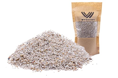 WYSKONT Aquarium Kies - Aquariumsand 2 kg - Aquarium Deko - Kieselsteine - Zierkies - Flusskies - Deko Sand - Kieselsteine Garten - Aquarium Bodengrund - Terrarium Sand - Aquariensand 1-3mm von WYSKONT