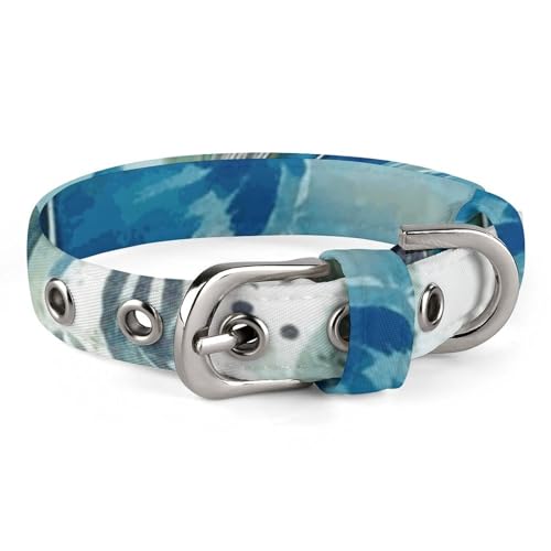Niedliches Katzenhalsband, Meeresschildkröte, blau, mit Abreißverschluss, personalisierbar, geeignet für kleine und mittelgroße Hunde Niedliches Katzenhalsband, Meeresschildkröte, blau, mit Abreißverschluss, personalisierbar, geeignet für kleine und mittelgroße Hunde von WYUSPGK