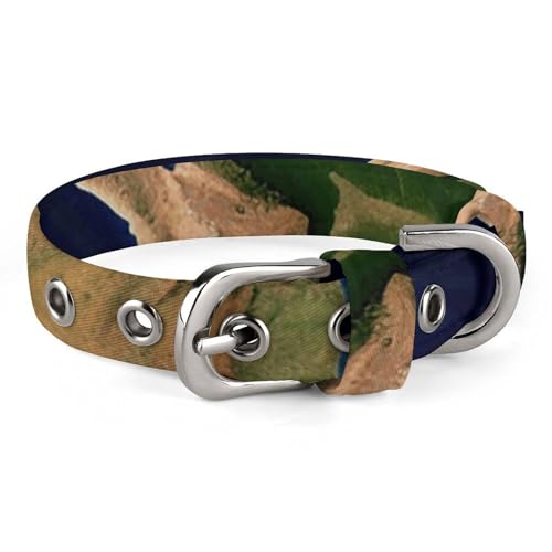 Niedliches Katzenhalsband, Südamerika-Satellitenbild-Druck, personalisierbares Hundehalsband, geeignet für kleine und mittelgroße Hunde Niedliches Katzenhalsband, Südamerika-Satellitenbild-Druck, personalisierbares Hundehalsband, geeignet für kleine und mittelgroße Hunde von WYUSPGK