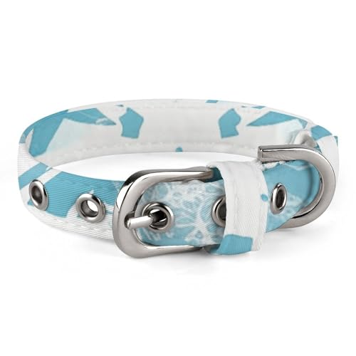 Niedliches Katzenhalsband, Winter-Schneeflocken-Druck, personalisierbar, geeignet für kleine und mittelgroße Hunde Niedliches Katzenhalsband, Winter-Schneeflocken-Druck, personalisierbar, geeignet für kleine und mittelgroße Hunde von WYUSPGK