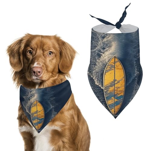 Stylisches Haustier-Bandana für Katzen und Hunde, Dreieckstuch mit Surfbrett-Druck, leicht und langlebig, perfekt für den täglichen Gebrauch oder besondere Anlässe Stylisches Haustier-Bandana für Katzen und Hunde, Dreieckstuch mit Surfbrett-Druck, leicht und langlebig, perfekt für den täglichen Gebrauch oder besondere Anlässe von WYUSPGK