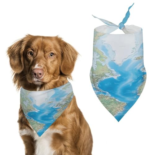 Stylisches Haustier-Halstuch für Katzen und Hunde, Dreieckstuch mit Weltkarten-Druck, leicht und langlebig, perfekt für den täglichen Gebrauch oder besondere Anlässe Stylisches Haustier-Halstuch für Katzen und Hunde, Dreieckstuch mit Weltkarten-Druck, leicht und langlebig, perfekt für den täglichen Gebrauch oder besondere Anlässe von WYUSPGK