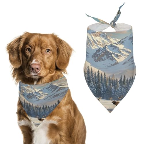 Stylisches Haustier-Halstuch für Katzen und Hunde, Dreieckstuch mit Winterlandschaft, leicht und langlebig, perfekt für den täglichen Gebrauch oder besondere Anlässe Stylisches Haustier-Halstuch für Katzen und Hunde, Dreieckstuch mit Winterlandschaft, leicht und langlebig, perfekt für den täglichen Gebrauch oder besondere Anlässe von WYUSPGK