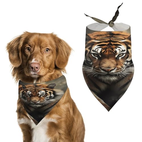 Stylisches Haustier-Halstuch für Katzen und Hunde, Dreieckstuch mit wilden Tiermotiven, leicht und langlebig, perfekt für den täglichen Gebrauch oder besondere Anlässe Stylisches Haustier-Halstuch für Katzen und Hunde, Dreieckstuch mit wilden Tiermotiven, leicht und langlebig, perfekt für den täglichen Gebrauch oder besondere Anlässe von WYUSPGK