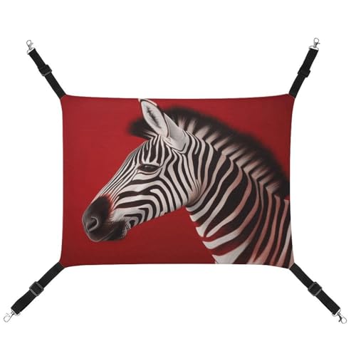 WYUSPGK Cozy Pet Hammock, Zebra Red Print Breathable Pet Hammock Space Saving Canvas Bed for Cats and Small Dogs, Adjustable, Portable and Easy to Clean WYUSPGK Cozy Pet Hammock, Zebra Red Print Breathable Pet Hammock Space Saving Canvas Bed for Cats and Small Dogs, Adjustable, Portable and Easy to Clean von WYUSPGK