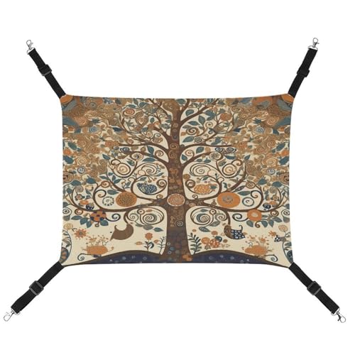 WYUSPGK Gemütliche Haustier-Hängematte, Baum des Lebens, atmungsaktiv, Haustier-Hängematte, platzsparendes Canvas-Bett für Katzen und kleine Hunde, verstellbar, tragbar und leicht zu reinigen WYUSPGK Gemütliche Haustier-Hängematte, Baum des Lebens, atmungsaktiv, Haustier-Hängematte, platzsparendes Canvas-Bett für Katzen und kleine Hunde, verstellbar, tragbar und leicht zu reinigen von WYUSPGK