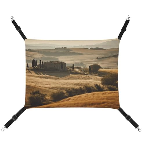 WYUSPGK Gemütliche Haustier-Hängematte, Blick auf typische toskanische Landschaft, Druck, atmungsaktiv, platzsparendes Canvas-Bett für Katzen und kleine Hunde, verstellbar, tragbar und leicht zu WYUSPGK Gemütliche Haustier-Hängematte, Blick auf typische toskanische Landschaft, Druck, atmungsaktiv, platzsparendes Canvas-Bett für Katzen und kleine Hunde, verstellbar, tragbar und leicht zu von WYUSPGK