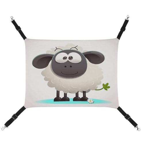 WYUSPGK Gemütliche Haustier-Hängematte, Schaf-Druck, atmungsaktiv, Haustier-Hängematte, platzsparendes Canvas-Bett für Katzen und kleine Hunde, verstellbar, tragbar und leicht zu reinigen WYUSPGK Gemütliche Haustier-Hängematte, Schaf-Druck, atmungsaktiv, Haustier-Hängematte, platzsparendes Canvas-Bett für Katzen und kleine Hunde, verstellbar, tragbar und leicht zu reinigen von WYUSPGK