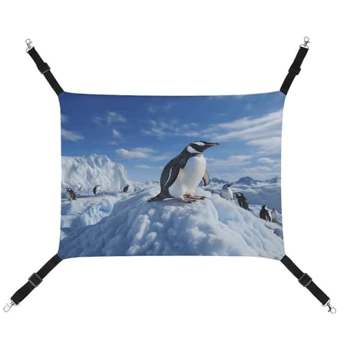 WYUSPGK Gemütliche Haustier-Hängematte, Schneegebirge, Pinguin-Druck, atmungsaktiv, platzsparendes Canvas-Bett für Katzen und kleine Hunde, verstellbar, tragbar und leicht zu reinigen WYUSPGK Gemütliche Haustier-Hängematte, Schneegebirge, Pinguin-Druck, atmungsaktiv, platzsparendes Canvas-Bett für Katzen und kleine Hunde, verstellbar, tragbar und leicht zu reinigen von WYUSPGK