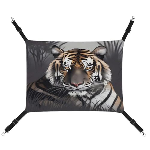 WYUSPGK Gemütliche Haustier-Hängematte, Tiger at Rest Druck, atmungsaktive Haustier-Hängematte, platzsparendes Segeltuchbett für Katzen und kleine Hunde, verstellbar, tragbar und leicht zu reinigen WYUSPGK Gemütliche Haustier-Hängematte, Tiger at Rest Druck, atmungsaktive Haustier-Hängematte, platzsparendes Segeltuchbett für Katzen und kleine Hunde, verstellbar, tragbar und leicht zu reinigen von WYUSPGK