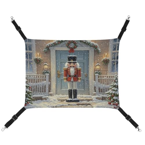 WYUSPGK Gemütliche Haustier-Hängematte, Vintage-Nussknacker-Druck, atmungsaktiv, Haustier-Hängematte, platzsparendes Canvas-Bett für Katzen und kleine Hunde, verstellbar, tragbar und leicht zu WYUSPGK Gemütliche Haustier-Hängematte, Vintage-Nussknacker-Druck, atmungsaktiv, Haustier-Hängematte, platzsparendes Canvas-Bett für Katzen und kleine Hunde, verstellbar, tragbar und leicht zu von WYUSPGK