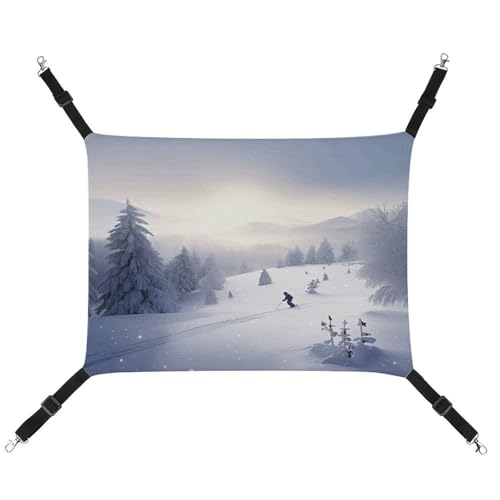 WYUSPGK Gemütliche Haustier-Hängematte, Winter-Ski-Druck, atmungsaktiv, Haustier-Hängematte, platzsparendes Canvas-Bett für Katzen und kleine Hunde, verstellbar, tragbar und leicht zu reinigen WYUSPGK Gemütliche Haustier-Hängematte, Winter-Ski-Druck, atmungsaktiv, Haustier-Hängematte, platzsparendes Canvas-Bett für Katzen und kleine Hunde, verstellbar, tragbar und leicht zu reinigen von WYUSPGK