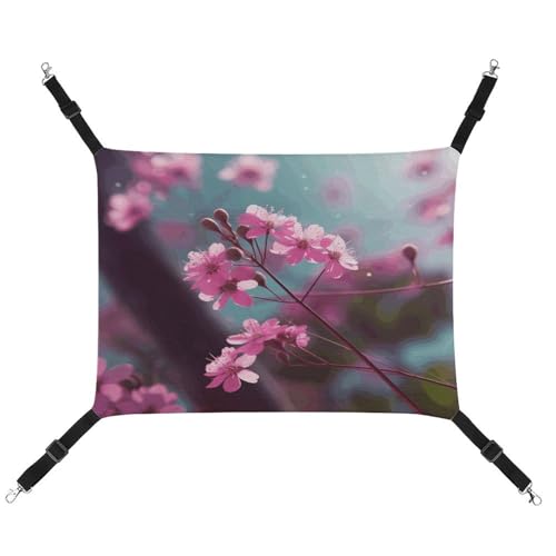 WYUSPGK Gemütliche Haustier-Hängematte, kleiner Blumendruck, atmungsaktiv, platzsparendes Canvas-Bett für Katzen und kleine Hunde, verstellbar, tragbar und leicht zu reinigen WYUSPGK Gemütliche Haustier-Hängematte, kleiner Blumendruck, atmungsaktiv, platzsparendes Canvas-Bett für Katzen und kleine Hunde, verstellbar, tragbar und leicht zu reinigen von WYUSPGK