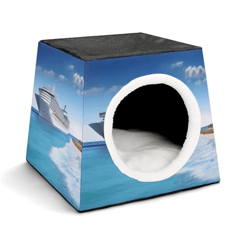 WYUSPGK Kapsel-Haustiernest, stilvolles und gemütliches Weltraumkapsel-Design für kleine Haustiere, Meeres-Kreuzfahrtschiff-Druck, stilvolles Haustiernest, gemütliches Haustiernest, tragbares WYUSPGK Kapsel-Haustiernest, stilvolles und gemütliches Weltraumkapsel-Design für kleine Haustiere, Meeres-Kreuzfahrtschiff-Druck, stilvolles Haustiernest, gemütliches Haustiernest, tragbares von WYUSPGK