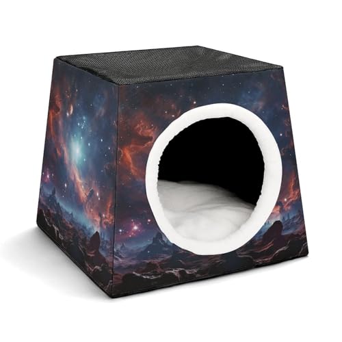 WYUSPGK Kapsel-Haustiernest, stilvolles und gemütliches Weltraumkapsel-Design für kleine Haustiere, Platz mit Cluster-Druck, stilvolles Haustiernest, gemütliches Haustiernest, tragbares Haustiernest WYUSPGK Kapsel-Haustiernest, stilvolles und gemütliches Weltraumkapsel-Design für kleine Haustiere, Platz mit Cluster-Druck, stilvolles Haustiernest, gemütliches Haustiernest, tragbares Haustiernest von WYUSPGK
