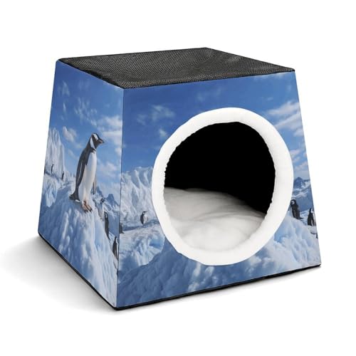 WYUSPGK Kapsel-Haustiernest, stilvolles und gemütliches Weltraumkapsel-Design für kleine Haustiere, Schneegebirge, Pinguin-Druck, stilvolles Haustiernest, gemütliches Haustiernest, tragbares WYUSPGK Kapsel-Haustiernest, stilvolles und gemütliches Weltraumkapsel-Design für kleine Haustiere, Schneegebirge, Pinguin-Druck, stilvolles Haustiernest, gemütliches Haustiernest, tragbares von WYUSPGK