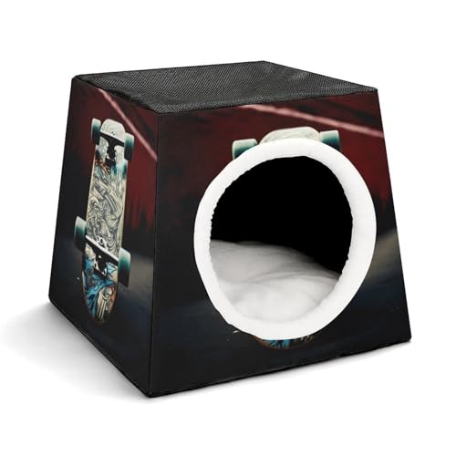 WYUSPGK Kapsel-Haustiernest, stilvolles und gemütliches Weltraumkapsel-Design für kleine Haustiere, Skateboard-Druck, stilvolles Haustiernest, gemütliches Haustiernest, tragbares Haustiernest WYUSPGK Kapsel-Haustiernest, stilvolles und gemütliches Weltraumkapsel-Design für kleine Haustiere, Skateboard-Druck, stilvolles Haustiernest, gemütliches Haustiernest, tragbares Haustiernest von WYUSPGK