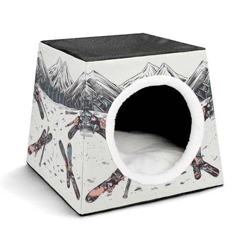 WYUSPGK Kapsel-Haustiernest, stilvolles und gemütliches Weltraumkapsel-Design für kleine Haustiere, Skifahren mit Ausrüstungsset, Druck, stilvolles Haustiernest, gemütliches Haustiernest, tragbares WYUSPGK Kapsel-Haustiernest, stilvolles und gemütliches Weltraumkapsel-Design für kleine Haustiere, Skifahren mit Ausrüstungsset, Druck, stilvolles Haustiernest, gemütliches Haustiernest, tragbares von WYUSPGK