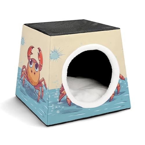 WYUSPGK Kapsel-Haustiernest, stilvolles und gemütliches Weltraumkapsel-Design für kleine Haustiere, Sommer-Cartoon-Krabbendruck, stilvolles Haustiernest, gemütliches Haustiernest, tragbares WYUSPGK Kapsel-Haustiernest, stilvolles und gemütliches Weltraumkapsel-Design für kleine Haustiere, Sommer-Cartoon-Krabbendruck, stilvolles Haustiernest, gemütliches Haustiernest, tragbares von WYUSPGK