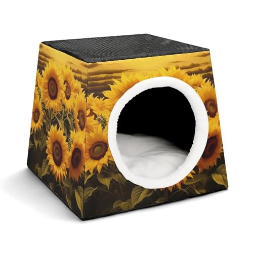 WYUSPGK Kapsel-Haustiernest, stilvolles und gemütliches Weltraumkapsel-Design für kleine Haustiere, Sonnenblumen-Druck, stilvolles Haustiernest, gemütliches Haustiernest, tragbares Haustiernest WYUSPGK Kapsel-Haustiernest, stilvolles und gemütliches Weltraumkapsel-Design für kleine Haustiere, Sonnenblumen-Druck, stilvolles Haustiernest, gemütliches Haustiernest, tragbares Haustiernest von WYUSPGK
