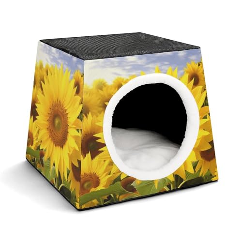 WYUSPGK Kapsel-Haustiernest, stilvolles und gemütliches Weltraumkapsel-Design für kleine Haustiere, Sonnenblumen-Druck, stilvolles Haustiernest, gemütliches Haustiernest, tragbares Haustiernest WYUSPGK Kapsel-Haustiernest, stilvolles und gemütliches Weltraumkapsel-Design für kleine Haustiere, Sonnenblumen-Druck, stilvolles Haustiernest, gemütliches Haustiernest, tragbares Haustiernest von WYUSPGK