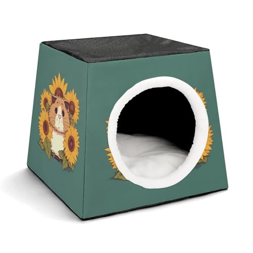 WYUSPGK Kapsel-Haustiernest, stilvolles und gemütliches Weltraumkapsel-Design für kleine Haustiere, Sonnenblumen-Hamster, Cartoon-Druck, stilvolles Haustiernest, gemütliches Haustiernest, tragbares WYUSPGK Kapsel-Haustiernest, stilvolles und gemütliches Weltraumkapsel-Design für kleine Haustiere, Sonnenblumen-Hamster, Cartoon-Druck, stilvolles Haustiernest, gemütliches Haustiernest, tragbares von WYUSPGK