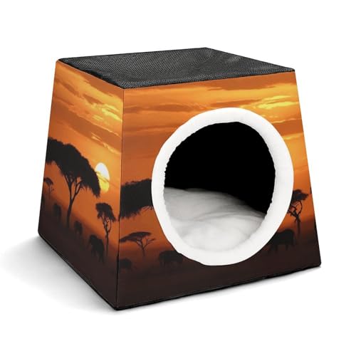 WYUSPGK Kapsel-Haustiernest, stilvolles und gemütliches Weltraumkapsel-Design für kleine Haustiere, Sonnenuntergang, afrikanischer Savannen-Druck, stilvolles Haustiernest, gemütliches Haustiernest, WYUSPGK Kapsel-Haustiernest, stilvolles und gemütliches Weltraumkapsel-Design für kleine Haustiere, Sonnenuntergang, afrikanischer Savannen-Druck, stilvolles Haustiernest, gemütliches Haustiernest, von WYUSPGK