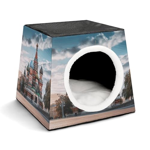 WYUSPGK Kapsel-Haustiernest, stilvolles und gemütliches Weltraumkapsel-Design für kleine Haustiere, St. Basilikum-Kathedrale, rotes Quadrat in Moskau-Druck, stilvolles Haustiernest, gemütliches WYUSPGK Kapsel-Haustiernest, stilvolles und gemütliches Weltraumkapsel-Design für kleine Haustiere, St. Basilikum-Kathedrale, rotes Quadrat in Moskau-Druck, stilvolles Haustiernest, gemütliches von WYUSPGK