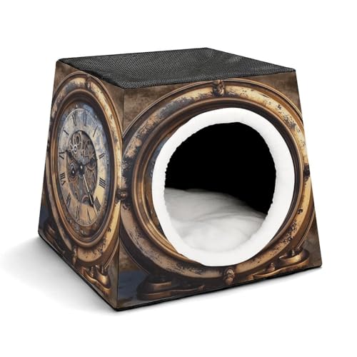 WYUSPGK Kapsel-Haustiernest, stilvolles und gemütliches Weltraumkapsel-Design für kleine Haustiere, Steampunk-Uhrdruck, stilvolles Haustiernest, gemütliches Haustiernest, tragbares Haustiernest WYUSPGK Kapsel-Haustiernest, stilvolles und gemütliches Weltraumkapsel-Design für kleine Haustiere, Steampunk-Uhrdruck, stilvolles Haustiernest, gemütliches Haustiernest, tragbares Haustiernest von WYUSPGK