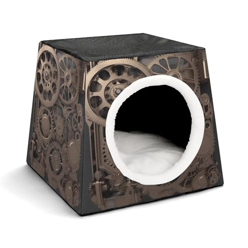 WYUSPGK Kapsel-Haustiernest, stilvolles und gemütliches Weltraumkapsel-Design für kleine Haustiere, Steampunk-mechanische Zahnräder, stilvolles Haustiernest, gemütliches Haustiernest, tragbares WYUSPGK Kapsel-Haustiernest, stilvolles und gemütliches Weltraumkapsel-Design für kleine Haustiere, Steampunk-mechanische Zahnräder, stilvolles Haustiernest, gemütliches Haustiernest, tragbares von WYUSPGK