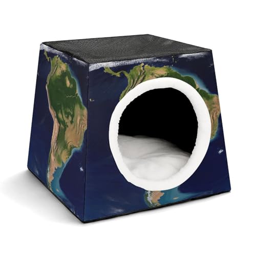 WYUSPGK Kapsel-Haustiernest, stilvolles und gemütliches Weltraumkapsel-Design für kleine Haustiere, Südamerika-Satellitenbild-Druck, stilvolles Haustiernest, gemütliches Haustiernest, tragbares WYUSPGK Kapsel-Haustiernest, stilvolles und gemütliches Weltraumkapsel-Design für kleine Haustiere, Südamerika-Satellitenbild-Druck, stilvolles Haustiernest, gemütliches Haustiernest, tragbares von WYUSPGK